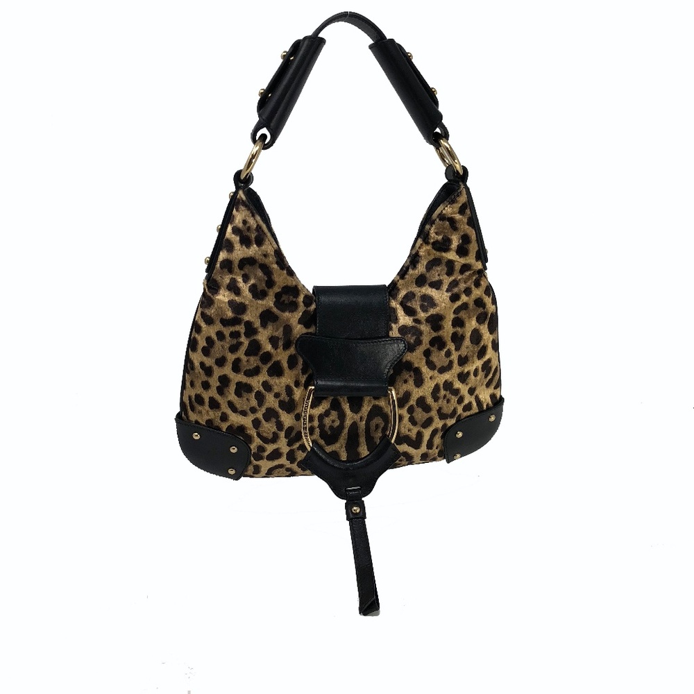 NWOT Dolce & Gabbana Leopard Print & Leather Bag